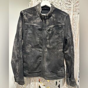 G-Star Black Distressed stretched denim Jean Jacket